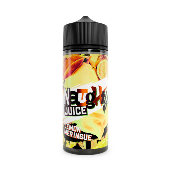 lemon merigue flavoured e-liquid by naughty juice 100ml bottle